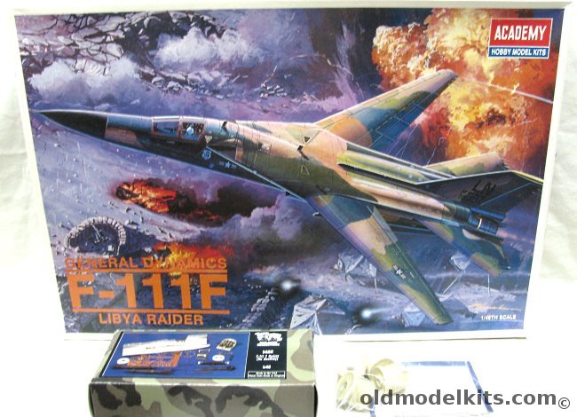 Academy 1/48 F-111F Libya Raider + Verlinden Update Set + Paragon Exhaust, 1675 plastic model kit